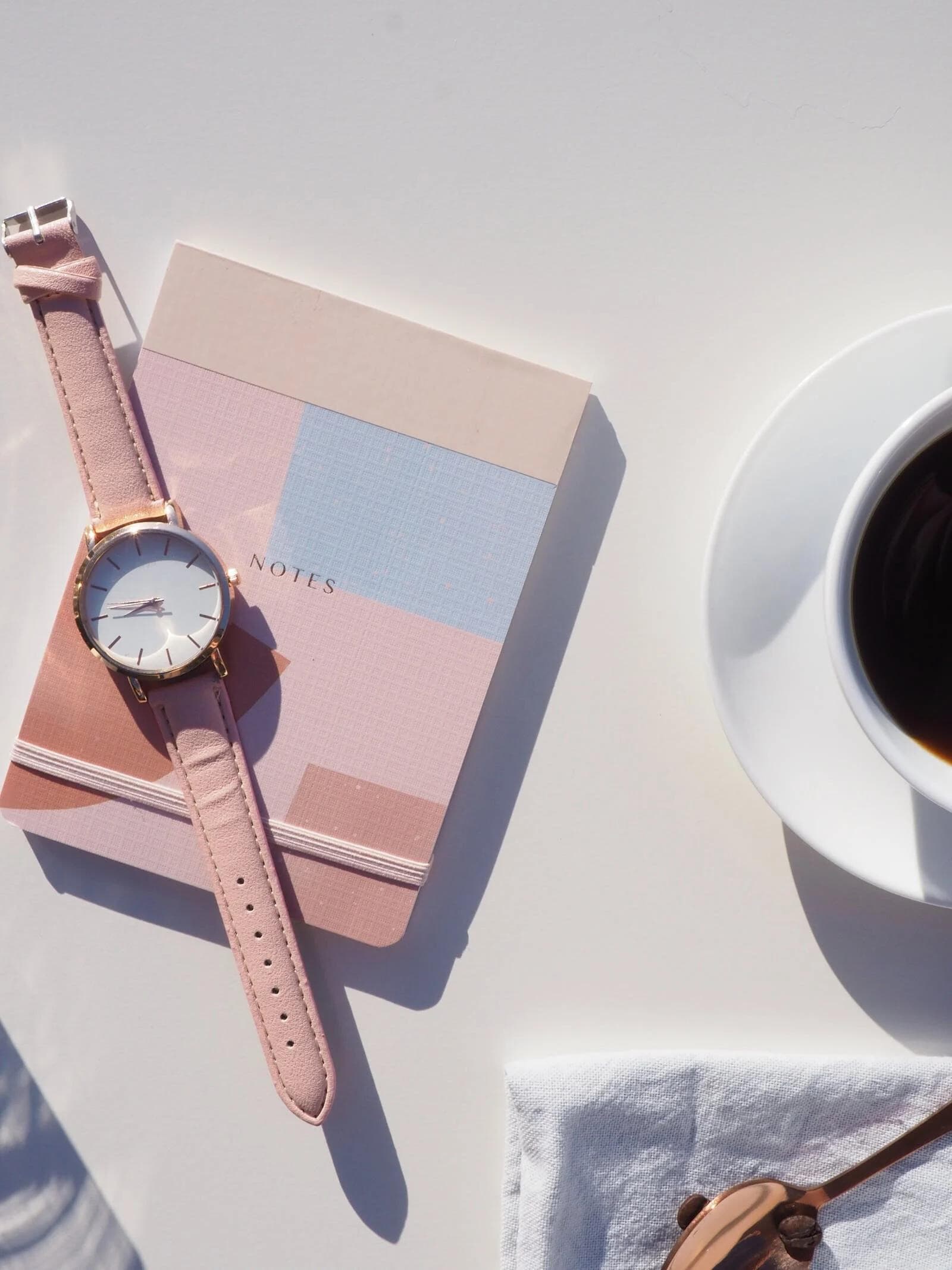 Raquel Three-Hand Date Medium Pink LiteHide™ Leather Watch - watches